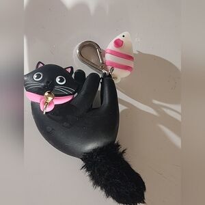 RARE. Bath & Body Works Jasper Black Cat Mouse Pocketbac Sanitizer Holder